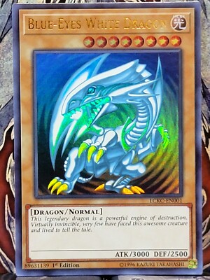 Blue-eyes White Dragon LCKC-EN002 1st Ed Ultra Rare Nm-M-image