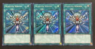 2024 YUGIOH 1ST ED RA03 SECRET RARE MONSTER REBORN X3 NM SET-image