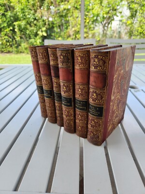 THE COLLECTED WORKS OF THOMAS CARLYLE 6 VOL SET 1864 LEATHER-image