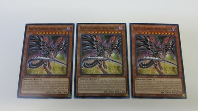 3x 1ST ED RED-EYES DARKNESS METAL LEGENDARY LDS1-EN004  COMMON YUGIOH UNPLAYED-image