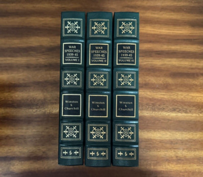 The War Speeches of Winston S. Churchill (Easton Press Leather Bound, 3 Vol Set)-image