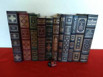 Franklin Library Set of 11 Classics HC qtr-bound leather Pristine Gilt edges   -image