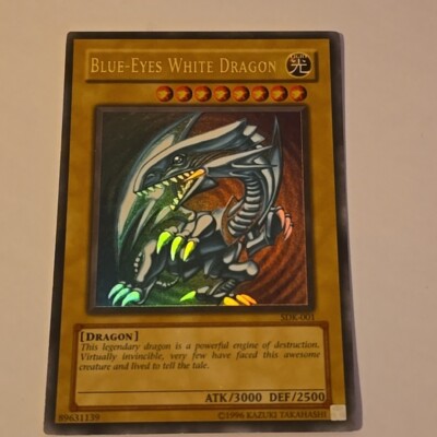 NM Yu-Gi-Oh! TCG Blue-Eyes White Dragon Kaiba SDK-001 Unlimited Ultra Rare-image