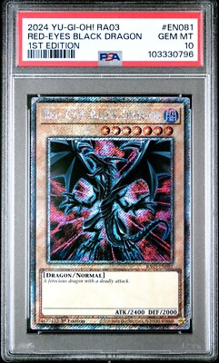 Red-Eyes Black Dragon - PSA 10 - RA03-EN081 - Platinum Secret Rare - Yugioh-image