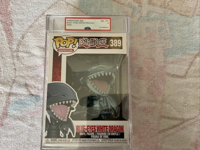 Yu Gi Oh! Funko Pop Figure Blue Eyes White Dragon #389 PSA Graded 8-image