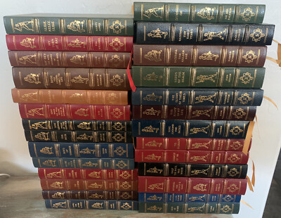 Easton Press Baseball Hall of Fame Library Leather Bound Book Set -27 Volumes-image