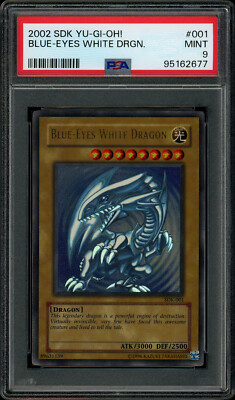 Yugioh Blue Eyes White Dragon SDK Ultra Rare PSA9 Mint Graded NA-English!-image