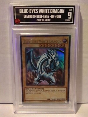 2023 Konami Legend of Blue Eyes White Dragon #001 Holo Mint 9, Blue Eyes White D-image
