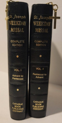 St. Joseph Weekday Missal Complete Edition Vols 1&2 Leather/VG  SHIP FREE-image