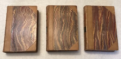 THE HISTORY OF THE GIRONDISTS BY ALPHONSE DE LAMARTINE 1848-49 LEATHER BOUND SET-image