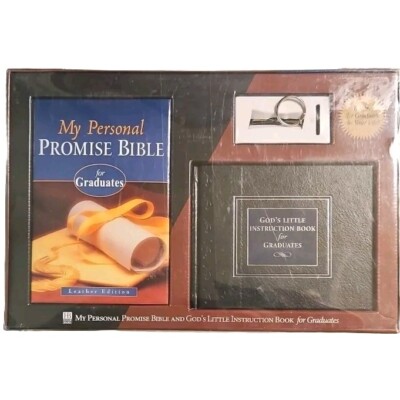 My Personal Promise Bible Set for Graduates (Leather Bible, Instruct Man,  Key)-image
