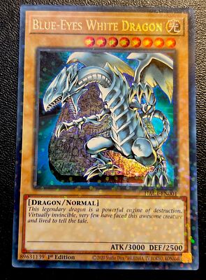 Blue-Eyes White Dragon HAC1-EN001 MP 1st Ed Ultra Rare Duel Terminal Yugioh Card-image