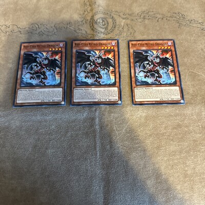 Yugioh! Red-Eyes Retro Dragon x3 LDK2-ENJ04 Playset NEW Unlimited NM/M-image