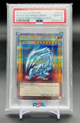 PSA 10 BLUE-EYES WHITE DRAGON AC02 Prismatic Secret ANIMATION CHRONICLE YuGiOh-image