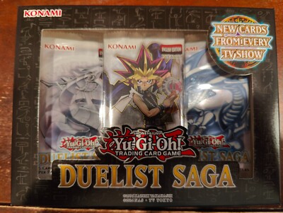 Duelist Saga DUSA Sealed Yugi Dark Magician Blue Eyes 1st Edition-image