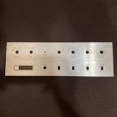 Fisher Model X-100 FACEPLATE Vintage Tube Integrated Amplifier Nice!-image