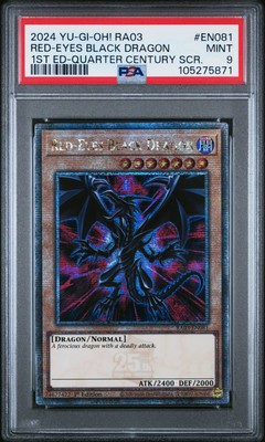 2024 YU-GI-OH! RA03-QUARTER CENTURY BONANZA #EN081 RED-EYES BLACK DRAGON PSA 9-image