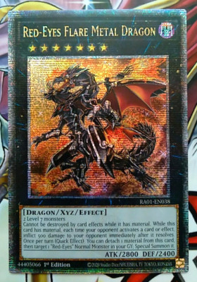 YuGiOh Red-Eyes Flare Metal Dragon RA01-EN038 Quarter Century Secret Rare - NM-image