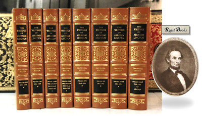 COMPLETE WRITINGS OF ABRAHAM LINCOLN 8 VOL DELUXE LIMITED ED /800  Easton Press -image