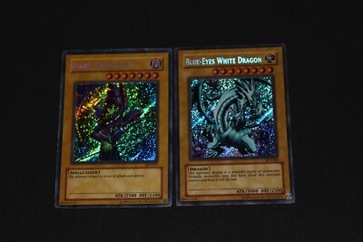 Yugioh Card Lot PL-DMG Dark Magician BPT-007 & Blue-Eyes White Dragon BPT-009-image