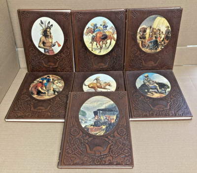 Vintage Time Life Books The Old West Series 7 Lot Book Set Hardcover Cowboys-image