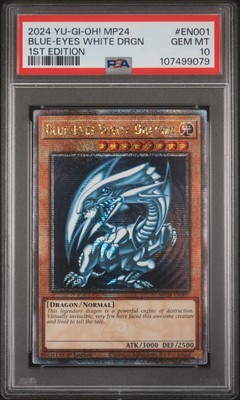 2024 YU-GI-OH! MP24-25TH ANV TIN: DUELING MIRRORS BLUE-EYES WHITE DRAGON PSA 10-image