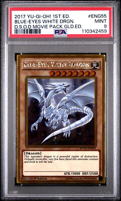 Yugioh - Blue-Eyes White Dragon MVP1-ENG55 1st Edition Gold Rare PSA 9 MINT-image
