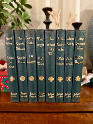 Beautiful dark green leather set of 8 Eclipse Classics - late 1920s-image