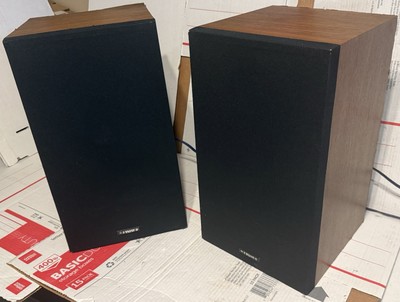 VINTAGE FISHER HiFi 3 WAY BOOKSHELF SPEAKERS  A/V HOME THEATER STEREO 1980's.-image