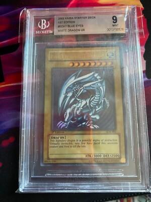 Yugioh Blue Eyes White Dragon SDK-001 1st Edition Asian English BGS 9 BECKETT-image