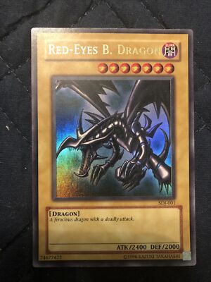 1996 Yu-gi-oh SDJ-001 Red-Eyes. B Dragon Ultra Rare Deck Yugioh Card-image