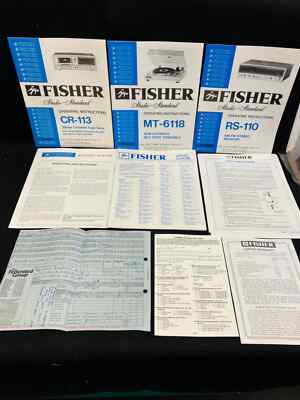 1983 FISHER SOUND SYSTEM OWNER'S MANUALS, SALES RECEIPT & MORE-image
