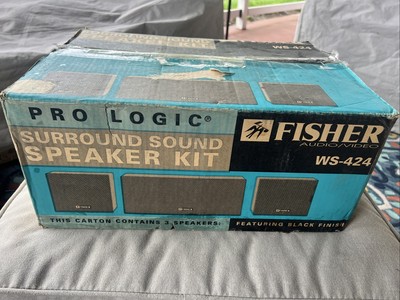 Vintage Surround Sound Speaker Kit Fisher Audio/Video WS-424 WS-R424 WS-C424-image