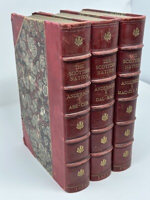 The Scottish Nation By William Anderson 1871 3/4 Leather Bound 3 Volume Set. 1c4-image