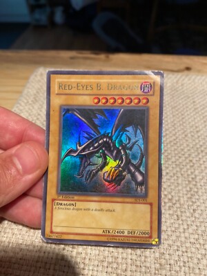 PL Yugioh Red-Eyes Black Dragon SDJ-001 1st Edition Holo Rare Yu-Gi-Oh!-image