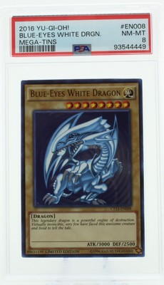 Yu-Gi-Oh! - 2016 Mega-Tins Blue-Eyes White Dragon 2016 CT13-EN008 LE PSA 8-image