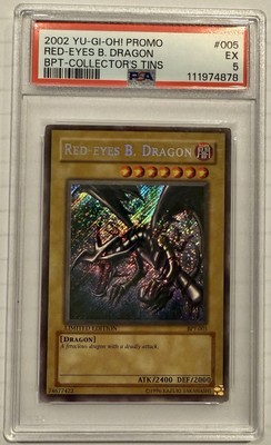 2002 Yu-Gi-Oh! Promo Red-Eyes B. Dragon Limited Edition Collector’sTins 005 PSA5-image