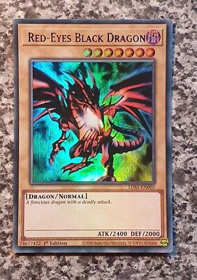Yugioh LDS1-EN001 Red-Eyes Black Dragon Ultra Rare 1st Edition NM 2020 Blue-image