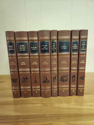 Easton Press Leather Ernest Hemingway 8 Volume Collector's Edition Book Set-image