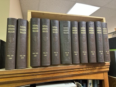 National Geographic Volume Leather Bound Collection Set Of 11 Books-image
