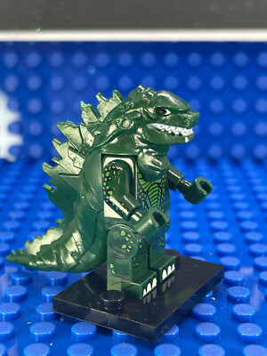 Custom PAD Printed LEGO SHOGUN WARRIORS GODZILLA (O.G. Green Variant) Minifigure-image