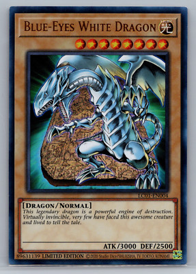 YUGIOH TCG Blue-Eyes White Dragon LC01-EN004  Rare Holo Limited Edition NM 002-image