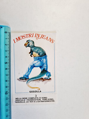 VINTAGE 80s ORIGINAL 80S GODZILLA JEANS MONSTER STICKER STICKER STICKER-image