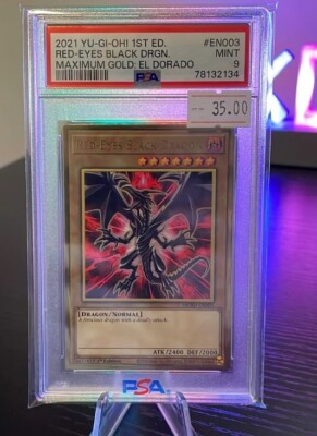 2021 Yu-Gi-Oh! Maximum Gold: El Dorada Red-Eyes Black Dragon PSA 9-image