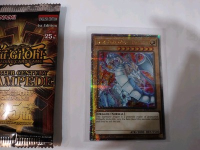 Yugioh Blue-Eyes White Dragon (Alt Art) Quarter Century Rare RA04-EN002-image