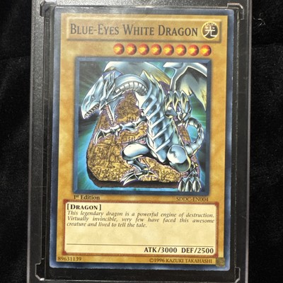 RARE 1st Edition BLUE-EYES WHITE DRAGON SDDC -EN004 Yu-Gi-Oh! Trading Card LP-image