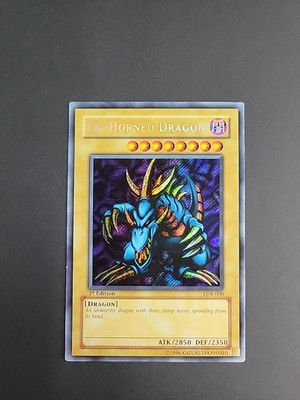 The Legend of Blue Eyes White Dragon - Tri-Horned Dragon LOB-000 1st Ed LP-image