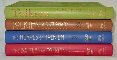 Tolkien 4 Books of a 7 Book Set David Day Middle Earth Faux Leather Flexi Bound-image