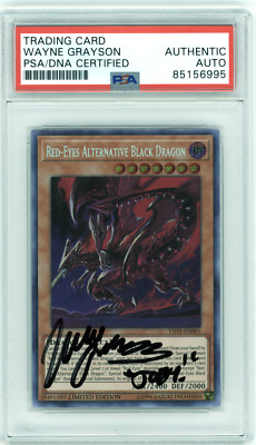 PSA Signed Wayne Grayson Red-Eyes Alternative Black Dragon 2019 Gold Sarcophagus-image