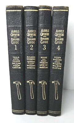 Audel's Carpenters and Builders Guide Complete Set Vols 1-4 1948 Reprint-image